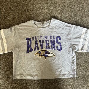 Baltimore Ravens Women's Gray Crop Top